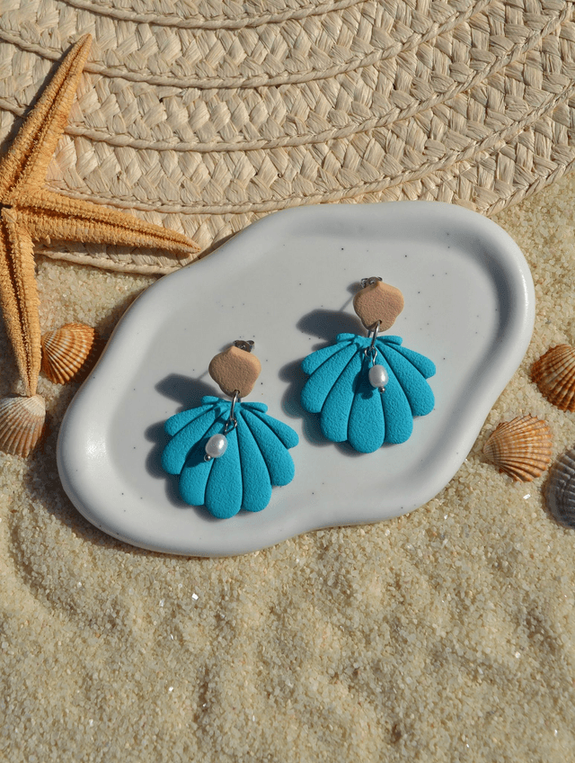 Perle et Coquillage bicolore