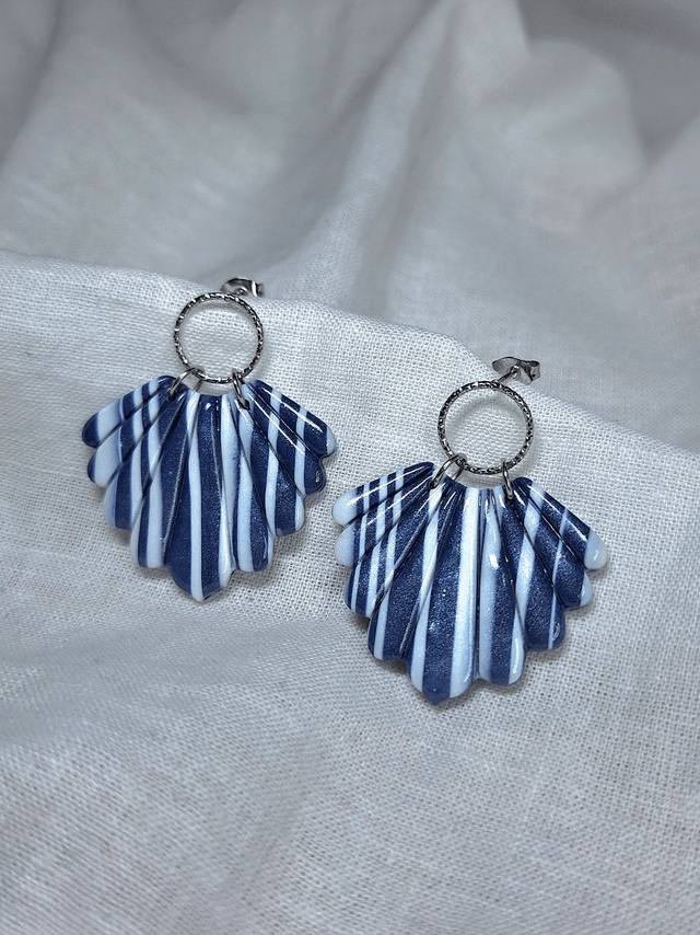 Zélie - Porcelaine bleue et blanche (argenté)