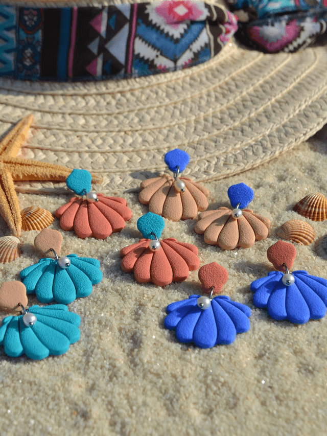 Perle et Coquillage bicolore