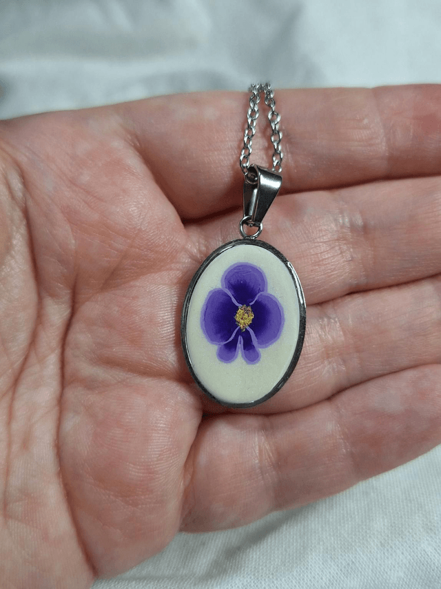 Pendentif Flora - violet