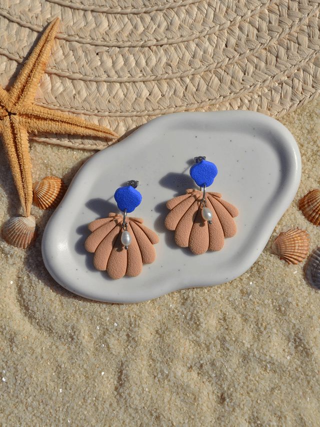 Perle et Coquillage bicolore