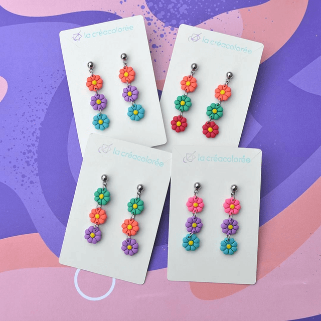 Thalia - orange, vert et rouge