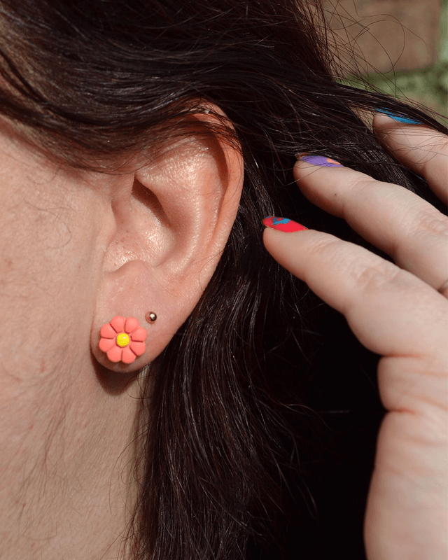 Puces Fleurs (7 coloris au choix)