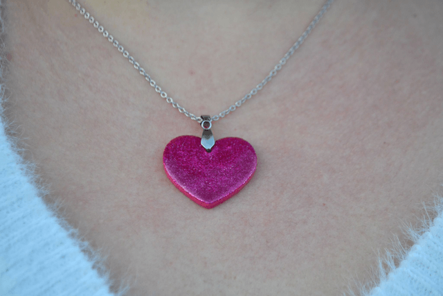 Pendentif Valentine - Cœur scintillant