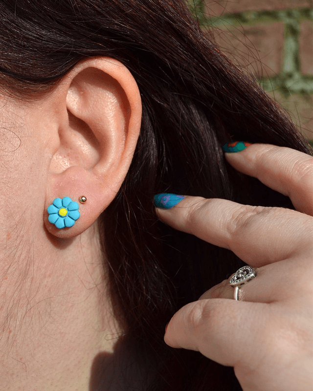 Puces Fleurs (7 coloris au choix)