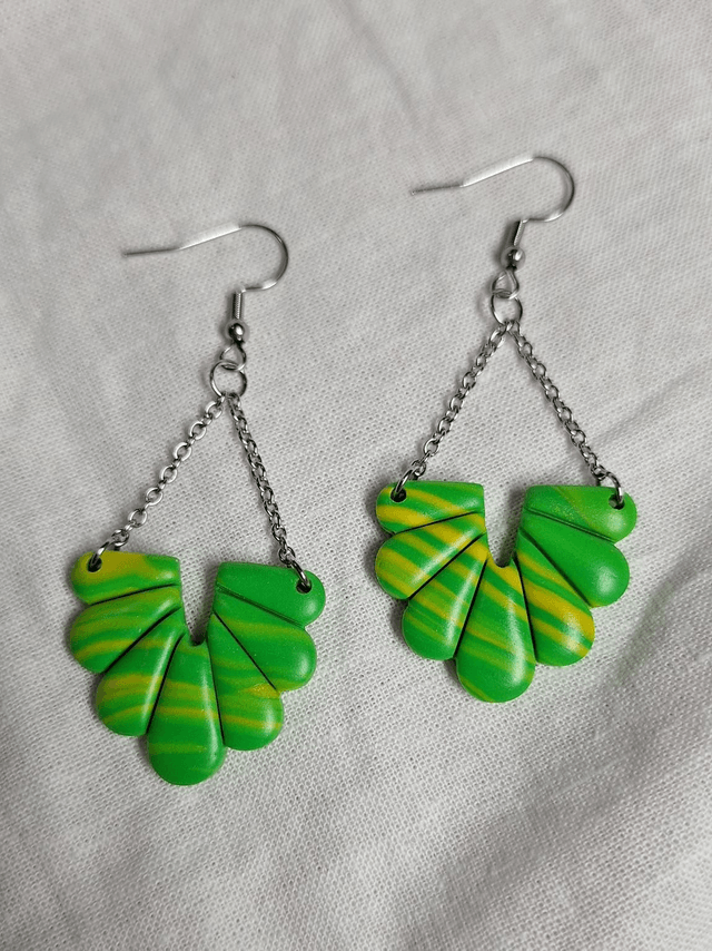 Luna - Rayée vert et jaune