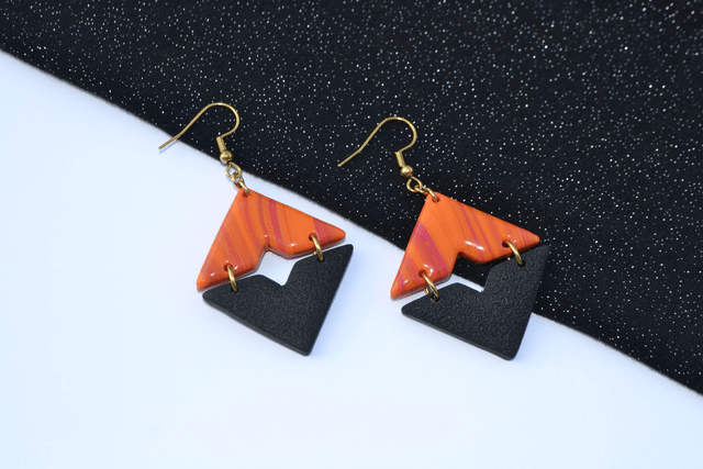 Ilyana - Marbré orange et violet