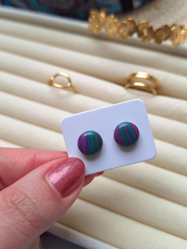 Pia - Rayée violet et vert