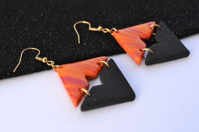 Ilyana - Marbré orange et violet
