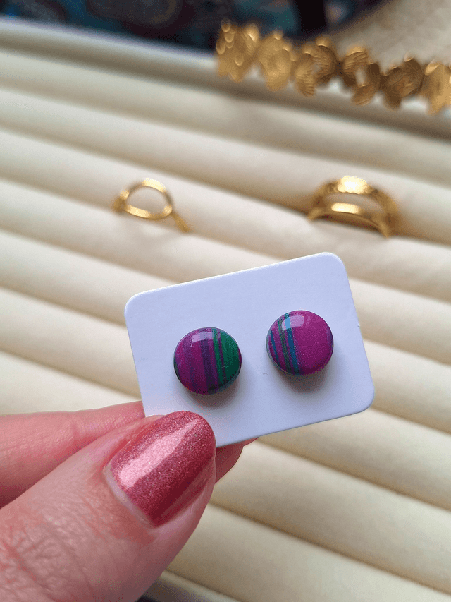 Pia - Rayée violet et vert